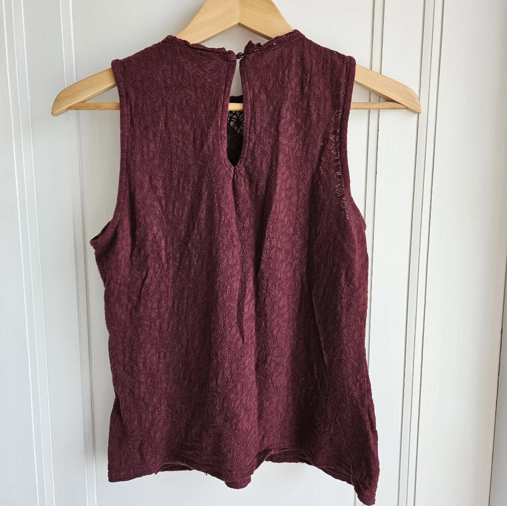 Lucky Brand Women's Lace Mock Neck Top￼ - Picture 9 of 16